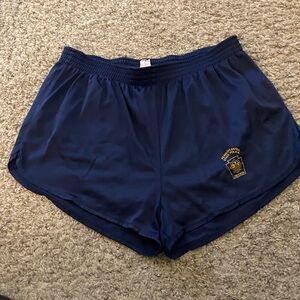 Woman’s large running shorts with PA State Police Trooper emblem. Fair condition